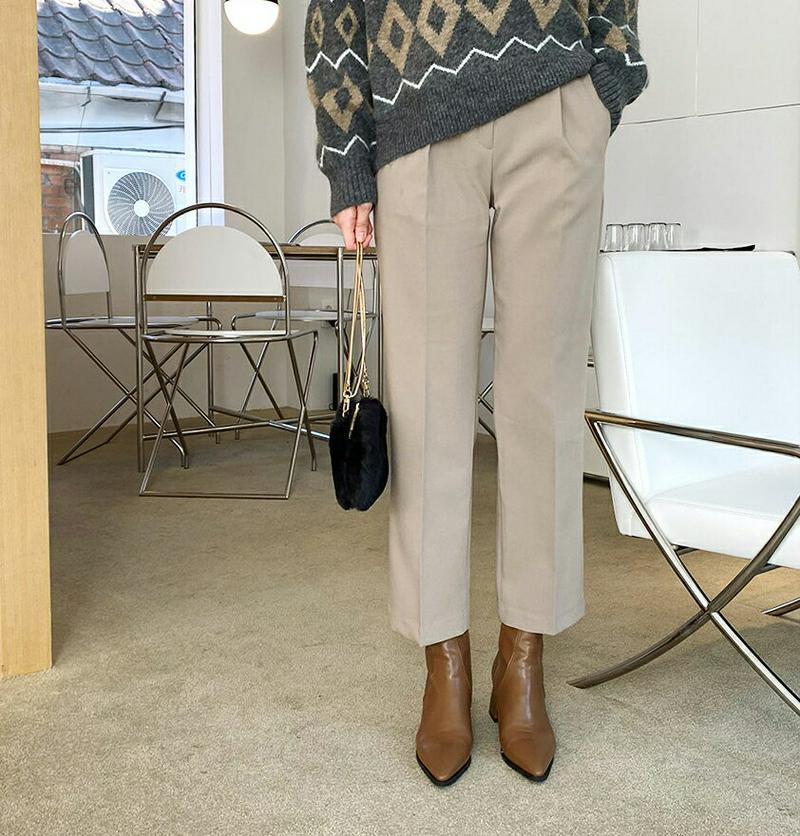 【新作10%OFF】裏起毛ポケットパンツ・全3色・b61760 レディース【pt】【韓国 ファッション ボトムス ズボン パンツ