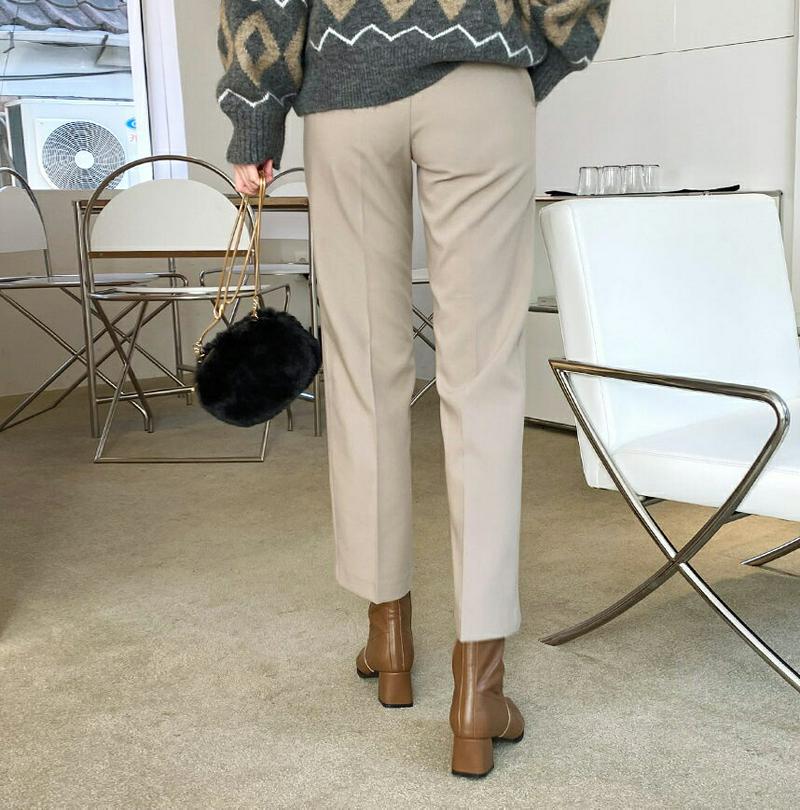 【新作10%OFF】裏起毛ポケットパンツ・全3色・b61760 レディース【pt】【韓国 ファッション ボトムス ズボン パンツ