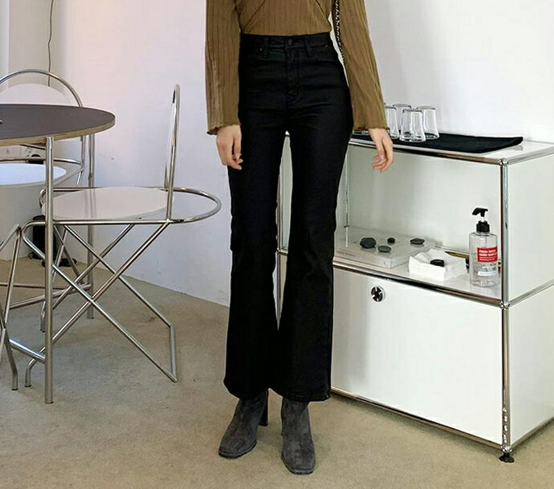 【新作10%OFF】裏起毛ブーツカットパンツ・全1色・t61756 レディース【pt】【韓国 ファッション ボトムス ズボン パ