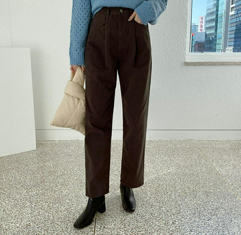 【新作10%OFF】裏起毛バックゴムパンツ・全2色・t65067 レディース【pt】【韓国 ファッション ボトムス ズボン パン