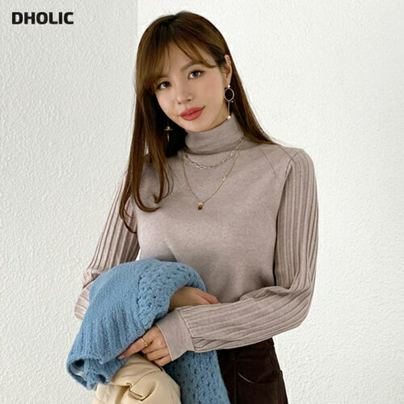 【新作10%OFF】プリーツスリーブニット・全4色・b65037 レディース【tops】【韓国 ファッション トップス ニット 