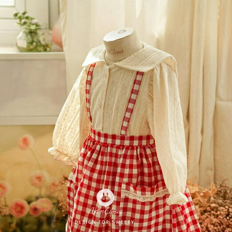 セーラーカラーテクスチャーブラウス・p008594 キッズ【3~8才】【bl】【トップス ブラウス セーラーカラー 可愛い かわいい 長袖 ガーリー 女の子 春 秋 韓国 韓国子供服 子供 こども 子供服 こども服】【KIDS】