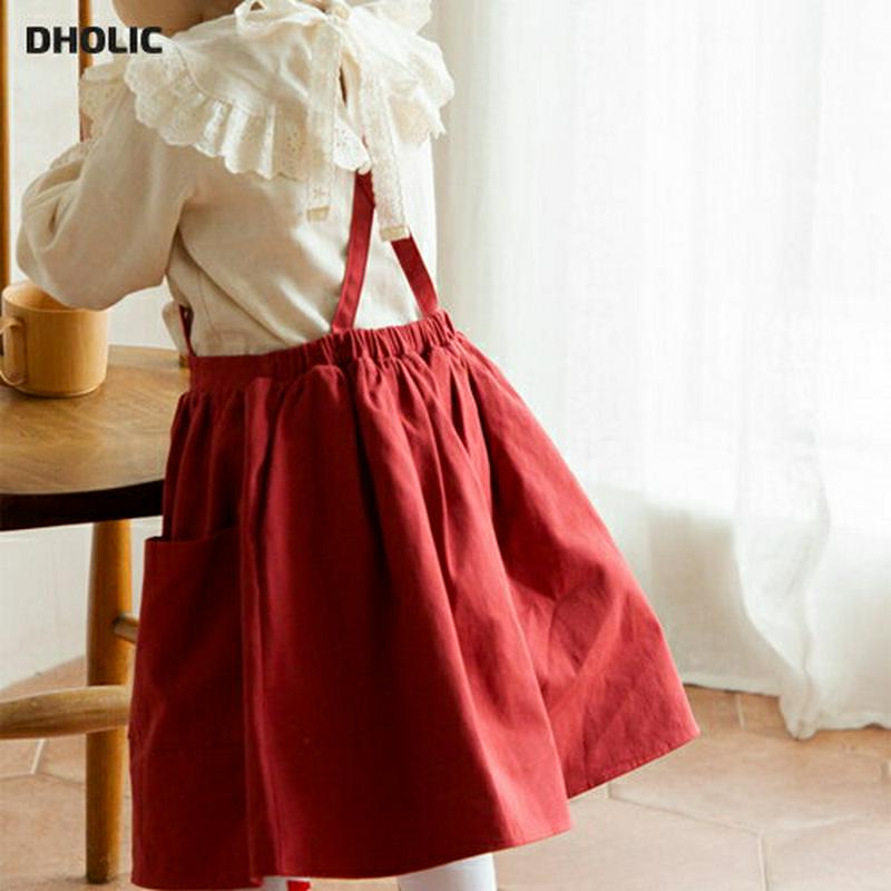 ジャンパースカート・p008603 キッズ【3~8才】【sk】【ジャンパースカート スカート 単色 無地 シンプル ミディ丈 ミディアム ミディスカート カジュアル 女の子 春 秋 韓国 韓国子供服 子供 こども 子供服 こども服】【KIDS】