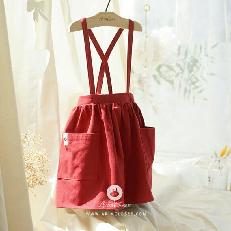 ジャンパースカート・p008603 キッズ【3~8才】【sk】【ジャンパースカート スカート 単色 無地 シンプル ミディ丈 ミディアム ミディスカート カジュアル 女の子 春 秋 韓国 韓国子供服 子供 こども 子供服 こども服】【KIDS】