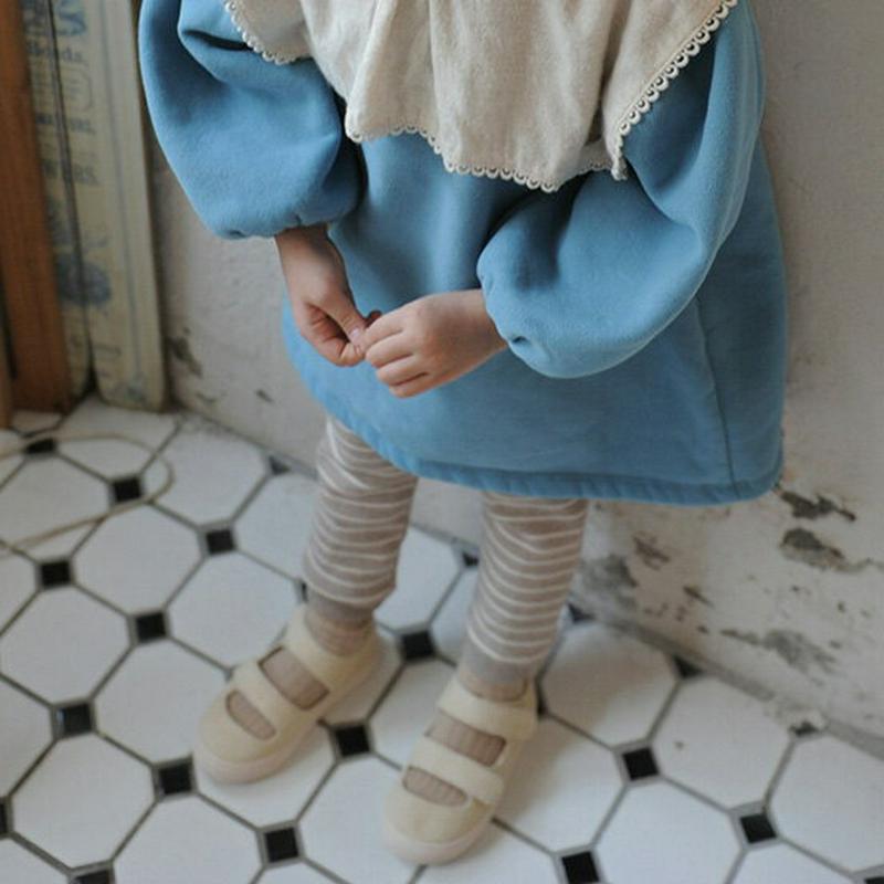 【キッズ20%OFF】マウスポイントボーダーレギンス・u08558 キッズ【3~8才】【pt】【レギンス パンツ ズボン ボーダ