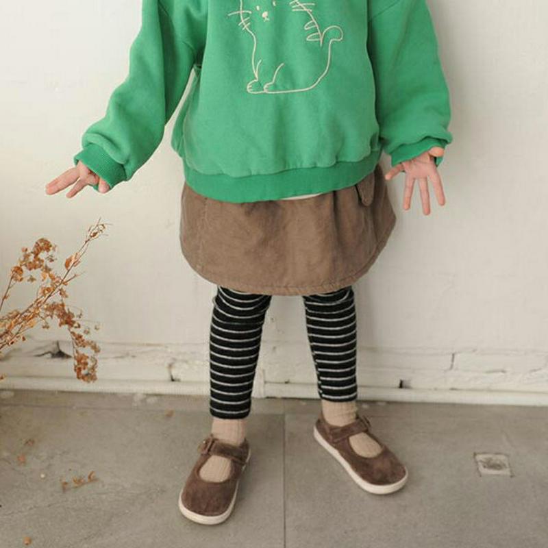 【キッズ20%OFF】スカートボーダーレギンス・u08526 キッズ【3~8才】【pt】【スカートレギンス スカート レギンス 