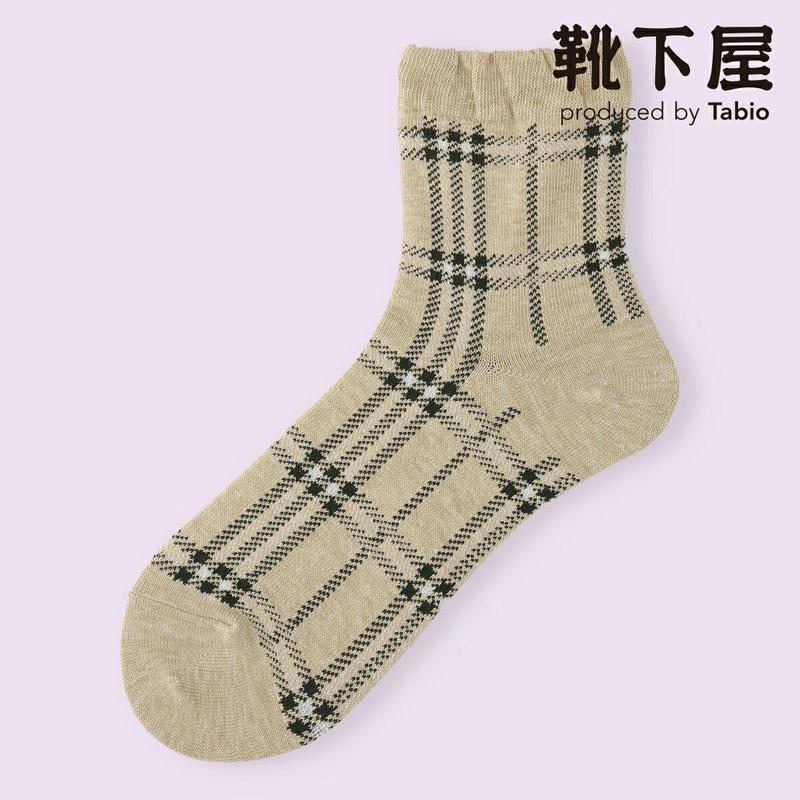 【クーポンで3足1,100円】【Mighty Soxer】チェック柄フリルショートソックス / 靴下屋 3pairs 靴下 タビオ マイティソクサー くつ下 ショート レディース 日本製