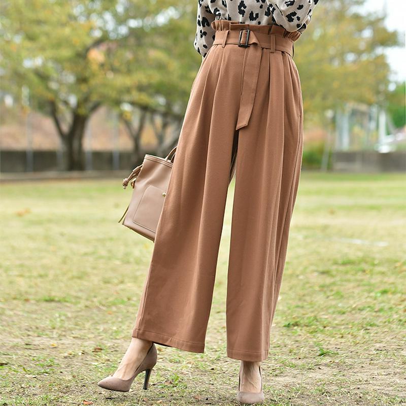 ベルト付ワイドパンツ（MUMU&Co.)