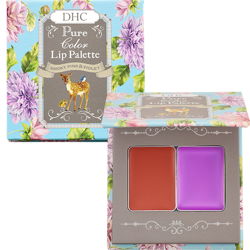 DHCピュアカラーリップパレット スモーキーピンク＆バイオレット