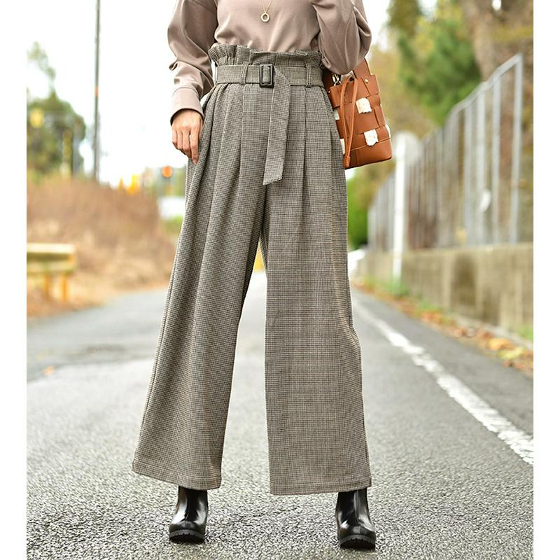 ベルト付ワイドパンツ（MUMU&Co.)