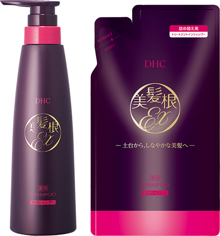 薬用美髪根（びはつこん）トリートメントインシャンプー＆詰め替え用セット