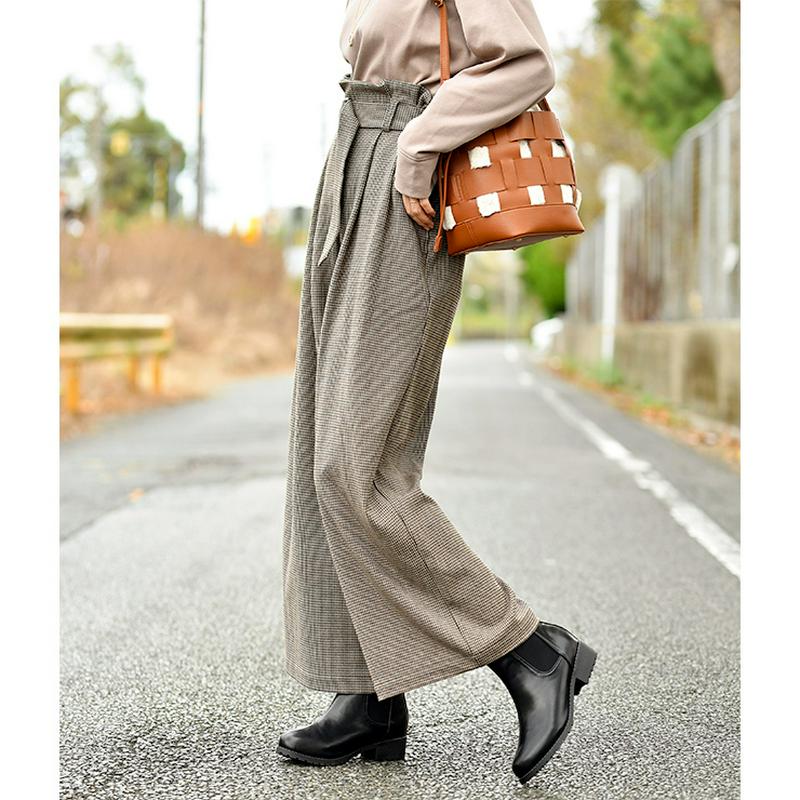ベルト付ワイドパンツ（MUMU＆Co.）