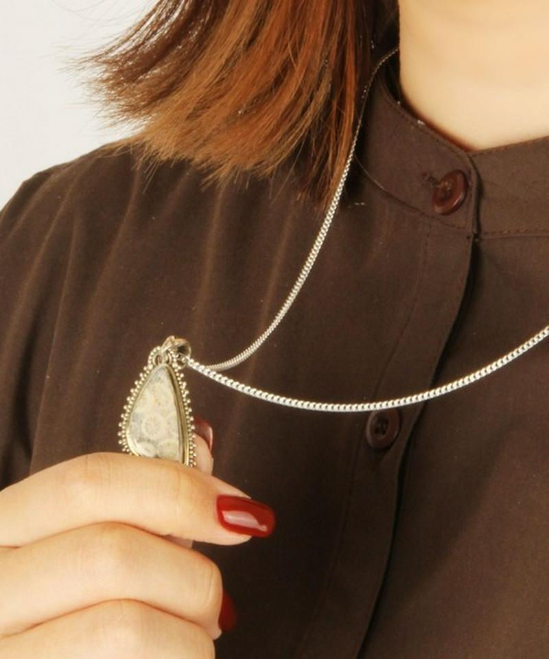 【厳選のフランス買付】フォッシルコーラルネックレス