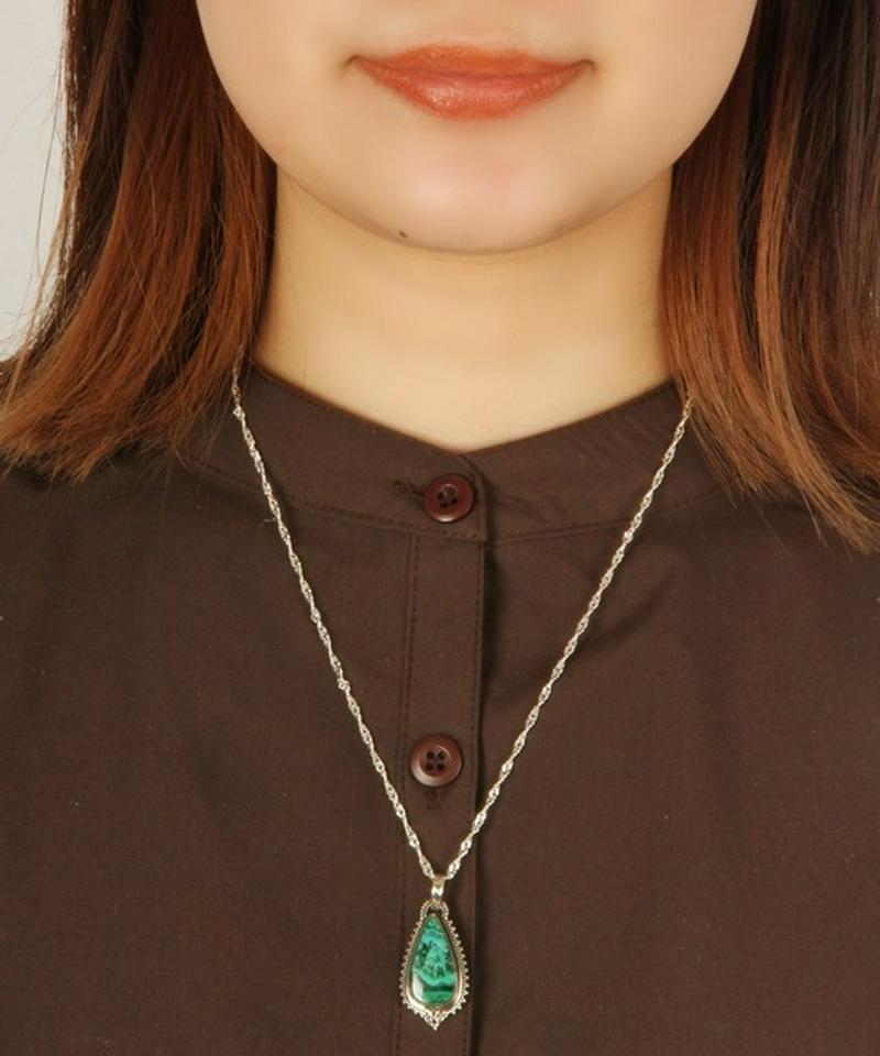【厳選のフランス買付】クリソコラマラカイトネックレス