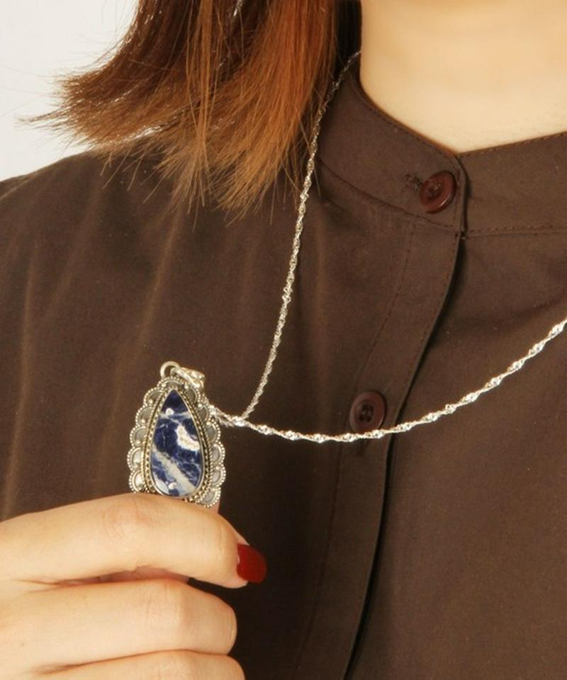 【厳選のフランス買付】ソーダライトネックレス