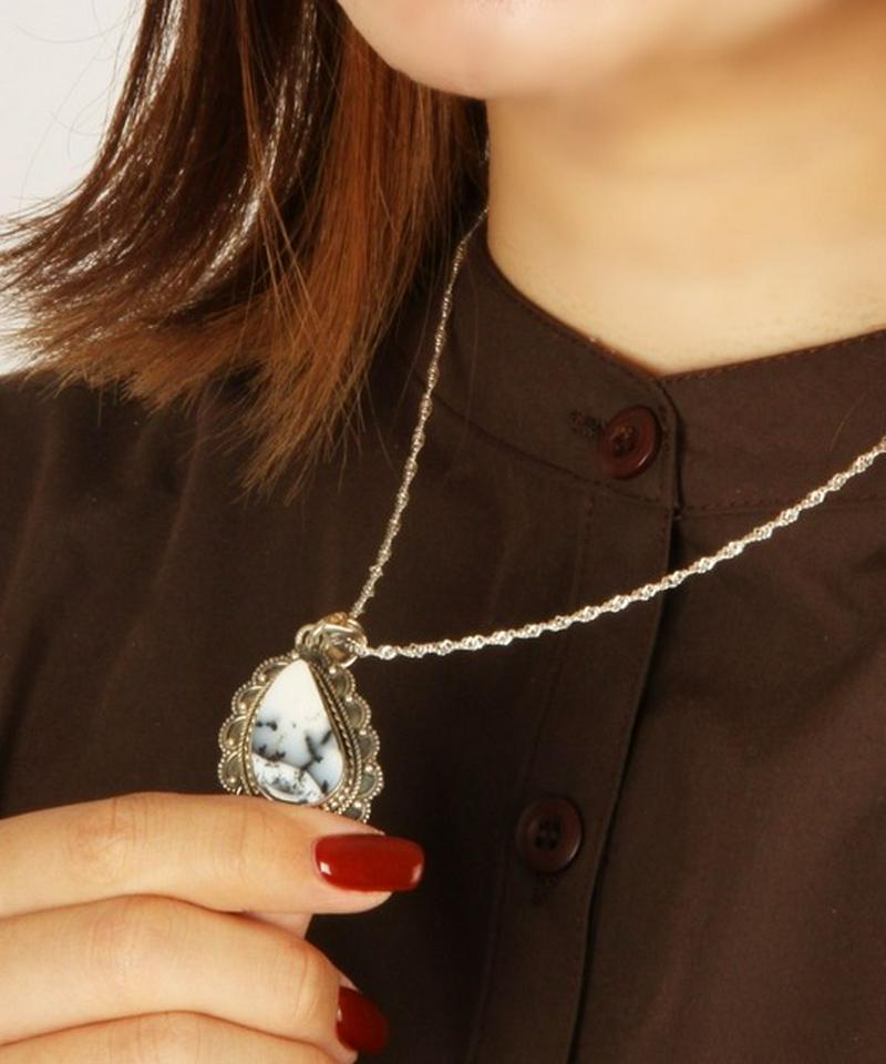 【厳選のフランス買付】デントリティクアゲートネックレス