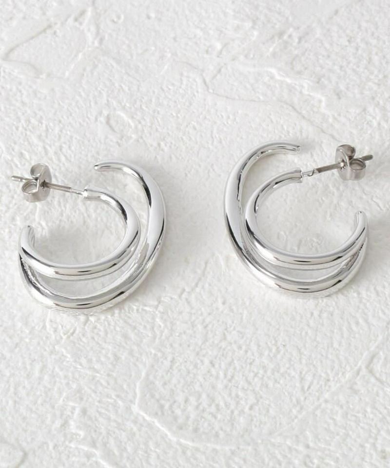 イヤカフ風2連ピアス