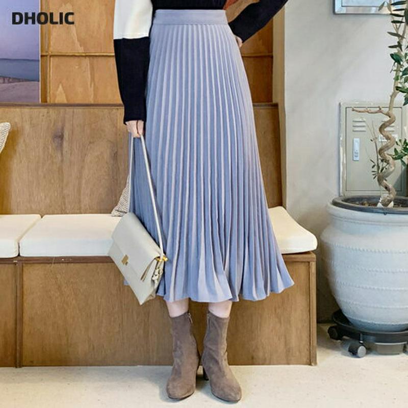 【新作10%OFF】プリーツフレアスカート・全4色・t61819 レディース【sk】【韓国 ファッション ボトムス スカート ロング丈 ロングスカート プリーツ プリーツスカート フレア バックゴム 揺れ感 シンプル 大人 上品 フェミニン 秋 冬】