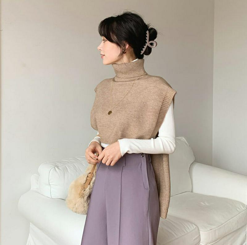 【新作10%OFF】タートルアンバランスニット・全4色・65245 レディース【tops】【韓国 ファッション トップス ニット ニットトップス タートルネック アンバランス丈 サイドオープン シンプル 単色 無地 カジュアル レイヤード ゆったり ラフ 秋 冬】【ハイホリHIHOLLI】