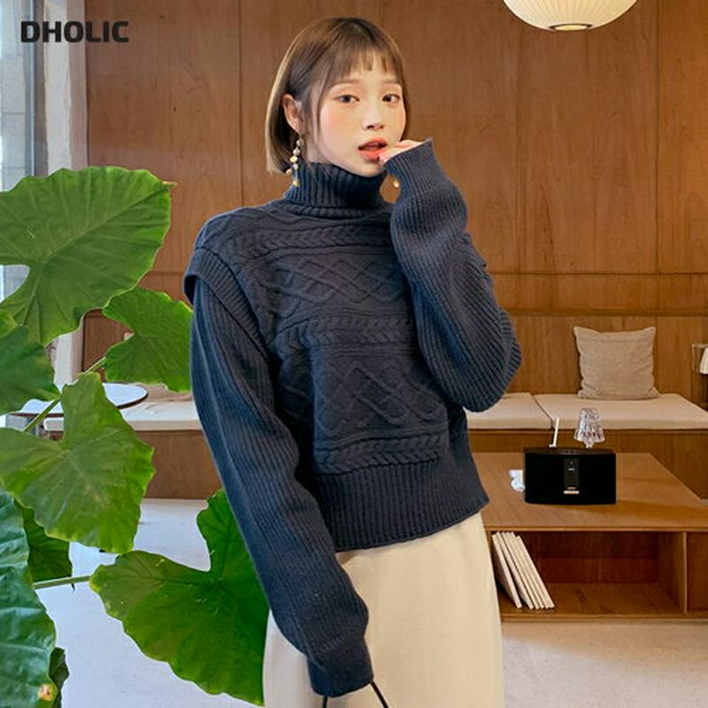 タートルネックツイストニット・全2色・t61803 レディース【tops】【韓国 ファッション トップス ニット ニットトップス ロングスリーブ 長袖 タートルネック ツイスト リブ シンプル カジュアル 大人 上品 秋 冬】