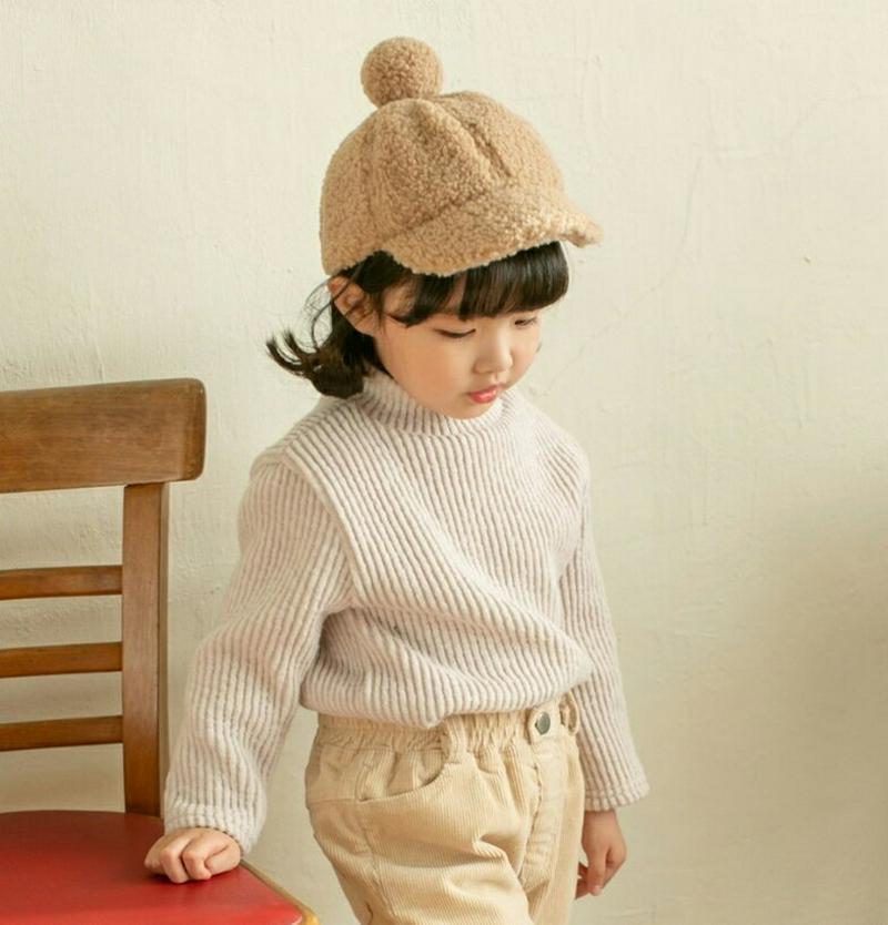 【キッズ20%OFF】コーデュロイハイネック長袖Tシャツ(kids)・u08896 キッズ【3~8才】【tops】【トップス Tシャツ 長袖 ハイネック コーデュロイ 単色 無地 シンプル カジュアル ラフ 女の子 男の子 秋 冬 韓国 韓国子供服 子供 こども 子供服 こども服】【KIDS】