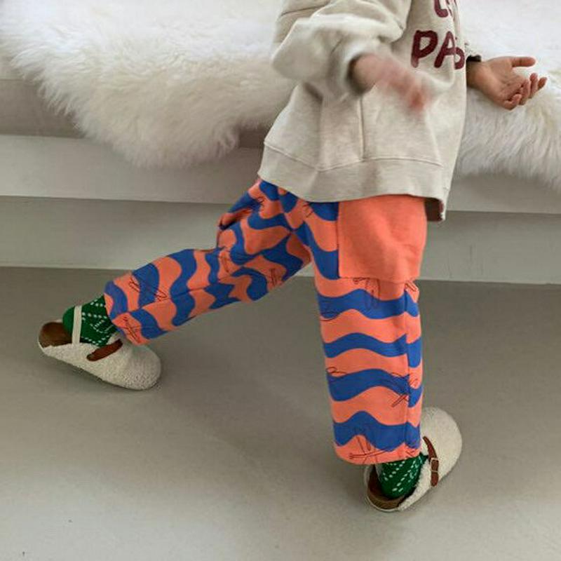 【キッズ20%OFF】裏起毛タビパンツ・u08875 キッズ【3~8才】【pt】【パンツ ズボン ロングパンツ 長ズボン 裏起毛 カジュアル 総柄 ラフ 女の子 男の子 冬 韓国 韓国子供服 子供 こども 子供服 こども服】【KIDS】