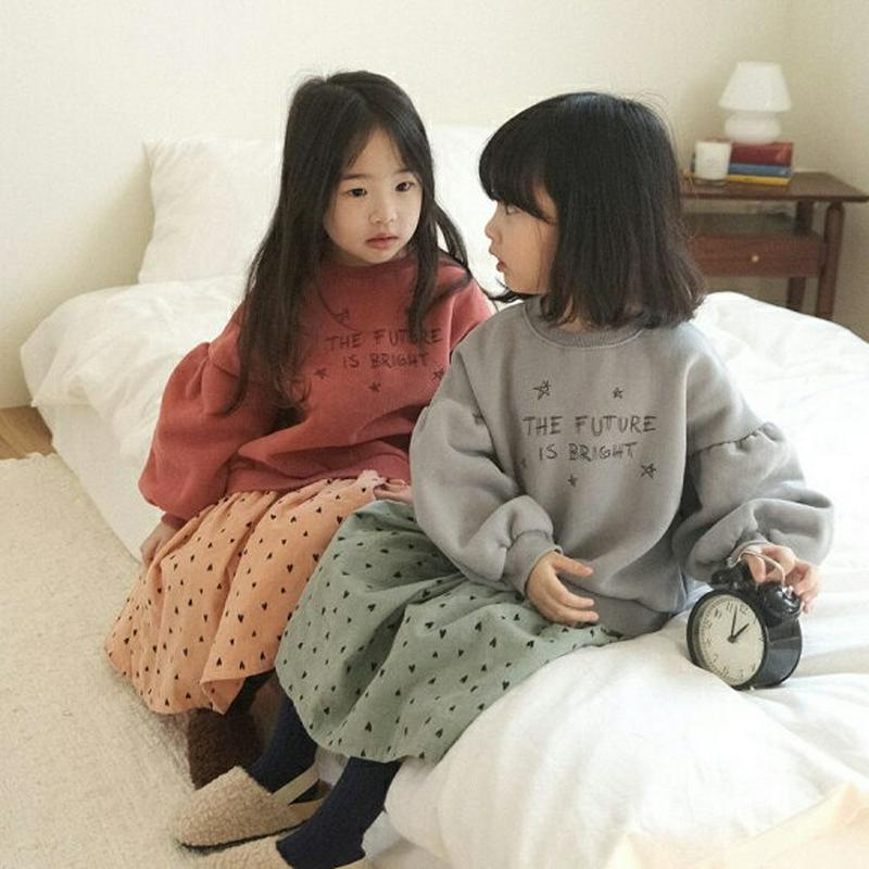 【キッズ20%OFF】起毛レイヤードワンピース(kids)・u08905 キッズ【3~8才】【ops】【ワンピース ロング ロングワンピース 長袖 レイヤード ロゴ 起毛 可愛い かわいい ハート 柄 女の子 秋 冬 韓国 韓国子供服 子供 こども 子供服 こども服】【KIDS】