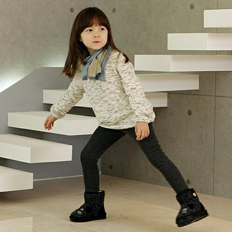 ファー裏地レギンスパンツ(kids)・p008669 キッズ【3~8才】【pt】【レギンス パンツ ズボン ロングパンツ 長ズボン ファー ファーライニング 単色 無地 シンプル カジュアル ラフ 女の子 男の子 冬 韓国 韓国子供服 子供 こども 子供服 こども服】【KIDS】