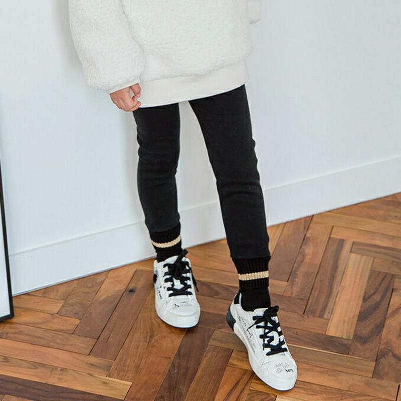 リブラインレギンス・p008646 キッズ【3~8才】【pt】【レギンス パンツ ズボン ロングパンツ 長ズボン スポーティー カジュアル ラフ 女の子 男の子 秋 冬 韓国 韓国子供服 子供 こども 子供服 こども服】【KIDS】