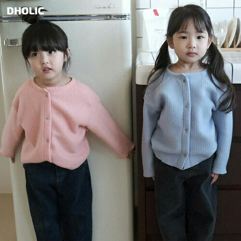 【キッズ20%OFF】リブニットカーディガン(kids)・u08929 キッズ【3~8才】【cd】【カーディガン カーデ 羽織物 長袖 リブ ニットカーディガン ニット リブニット 単色 無地 シンプル 女の子 男の子 秋 冬 韓国 韓国子供服 子供 こども 子供服 こども服】【KIDS】