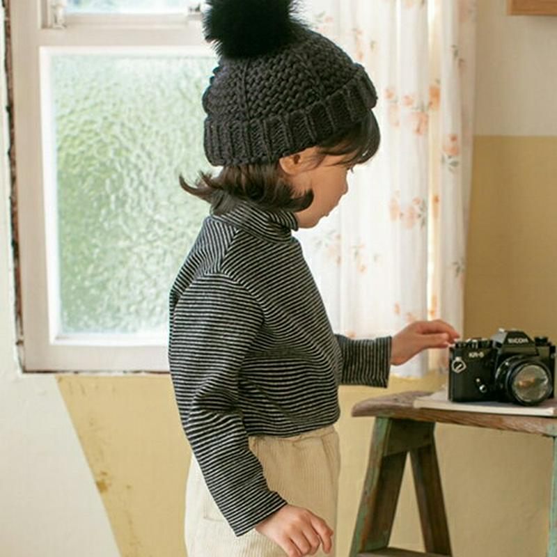 【キッズ20%OFF】ピーチ起毛ボーダーハイネックTシャツ(junior)・u08562 キッズ【9~17才】【tops】【トップス 長袖 ハイネック Tシャツ ボーダー 柄 起毛 カジュアル ラフ 女の子 男の子 秋 冬 韓国 韓国子供服 子供 こども 子供服 こども服】【KIDS】