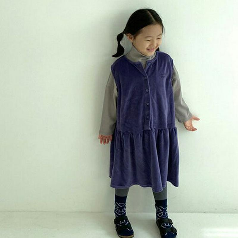 【キッズ20%OFF】ノースリーブワンピース(Junior)・u08492 キッズ【9~17才】【ops】【ワンピース ミディ丈 ミディワンピース ノースリーブ スリーブレス シンプル ロゴ カジュアル 秋 冬 韓国 韓国子供服 子供 こども 子供服 こども服】【KIDS】