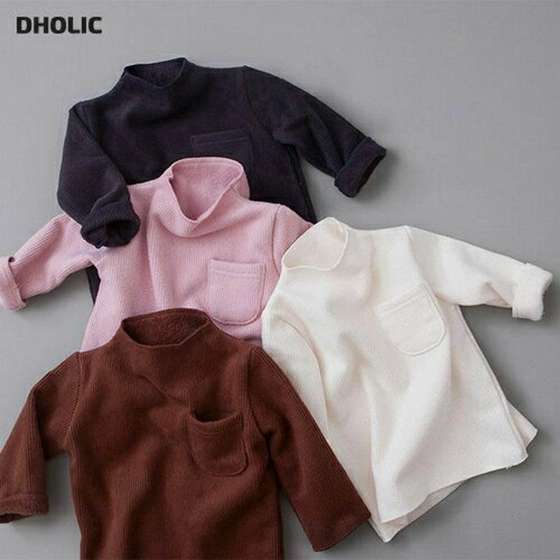 コーデュロイハイネック・u08751 キッズ【3~8才】【tops】【トップス ハイネック 長袖 単色 無地 シンプル コーデュロイ カジュアル ラフ 女の子 男の子 秋 冬 韓国 韓国子供服 子供 こども 子供服 こども服】【KIDS】【KK】