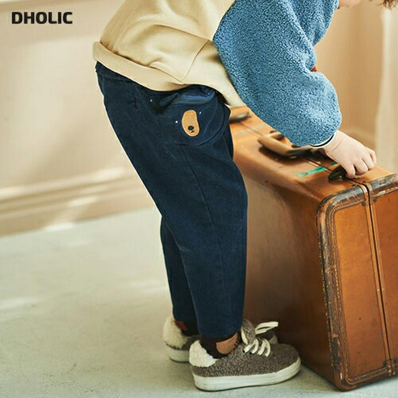 【キッズ20%OFF】裏起毛くまポケットパンツ(kids)・u08814 キッズ【3~8才】【pt】【パンツ ズボン ロングパンツ 長ズボン 裏起毛 くま クマ 可愛い かわいい 女の子 男の子 冬 韓国 韓国子供服 子供 こども 子供服 こども服】【KIDS】