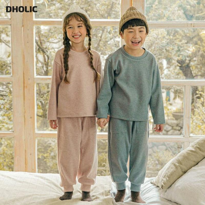 【キッズ20%OFF】ニットスウェット上下SET・u08763 キッズ【3~8才】【set】【セットアップ setup 上下 トップス スウェット トレーナー 長袖 パンツ ズボン ニットアップ ニット 単色 女の子 男の子 秋 冬 韓国 韓国子供服 子供 こども 子供服 こども服】【KIDS】