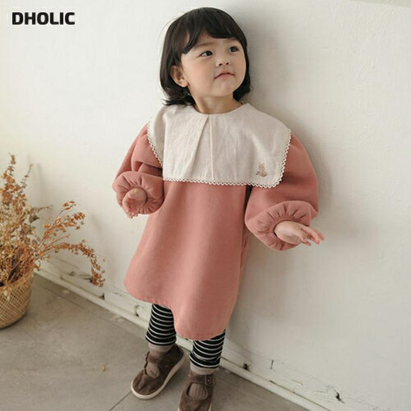 【キッズ20%OFF】裏起毛ラビットカラーワンピース・u08553 キッズ【3~8才】【ops】【ワンピース ロング ロングワンピース 長袖 裏起毛 襟コンシャス 可愛い かわいい ガーリー 女の子 冬 韓国 韓国子供服 子供 こども 子供服 こども服】【KIDS】