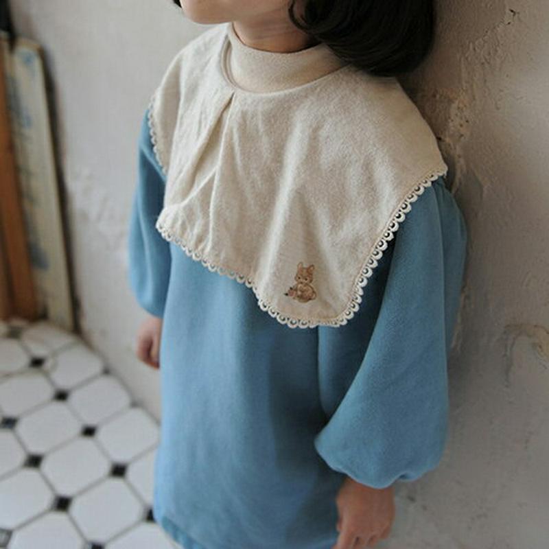 【キッズ20%OFF】裏起毛ラビットカラーワンピース・u08553 キッズ【3~8才】【ops】【ワンピース ロング ロングワンピース 長袖 裏起毛 襟コンシャス 可愛い かわいい ガーリー 女の子 冬 韓国 韓国子供服 子供 こども 子供服 こども服】【KIDS】