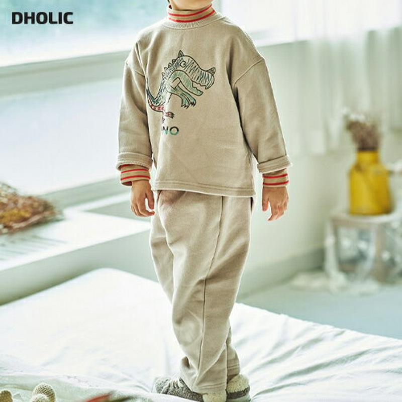 裏起毛ダイナソースウェット上下SET(junior)・u08796 キッズ【3~8才】【set】【セットアップ setup トップス スウェット トレーナー 長袖 パンツ ズボン 裏起毛 恐竜 カジュアル 女の子 男の子 冬 韓国 韓国子供服 子供 こども 子供服 こども服】【KIDS】