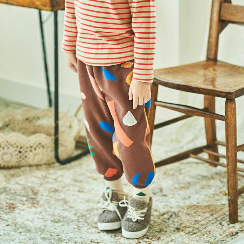 【キッズ20%OFF】裏起毛カラフルパターンパンツ(kids)・u08768 キッズ【3~8才】【pt】【パンツ ズボン ロングパンツ 長ズボン カラフル ポップ 裏起毛 カジュアル ラフ 女の子 男の子 冬 韓国 韓国子供服 子供 こども 子供服 こども服】【KIDS】