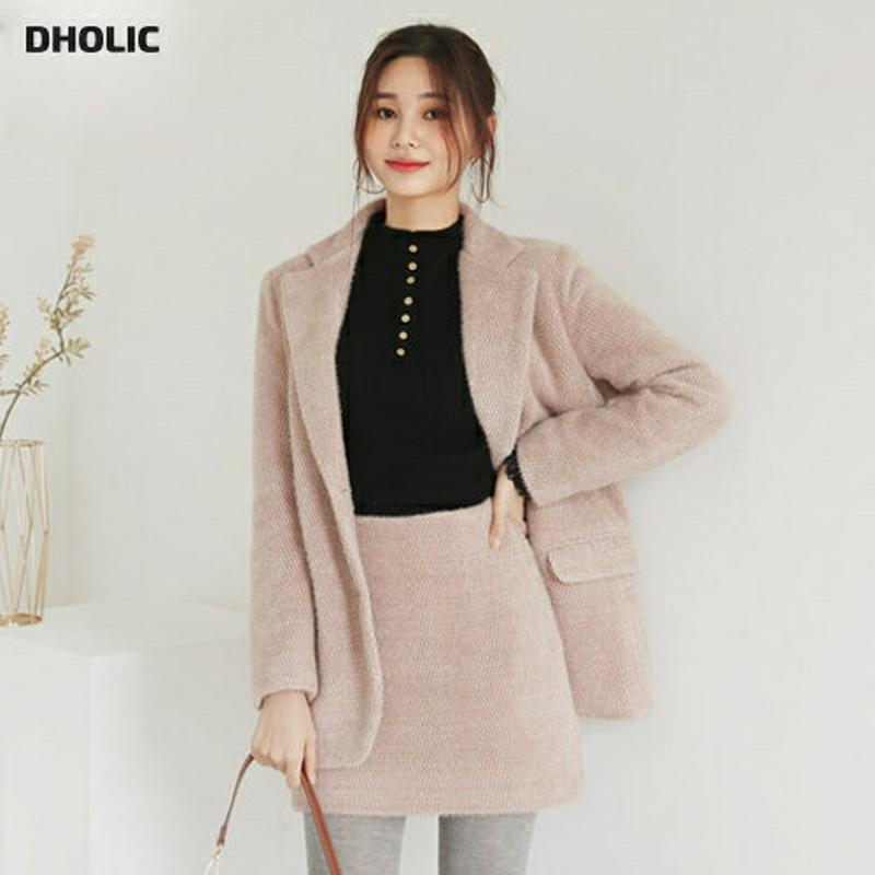 【新作10%OFF】【送料無料】ソフトジャケット&ミニスカートSET・全2色・t61081 レディース【ops】【韓国 ファッション セットアップ setup ジャケット ミドルジャケット ミニ丈 ミニスカート Aライン タイトスカート ソフト シンプル 大人 上品 フェミニン 秋 冬】