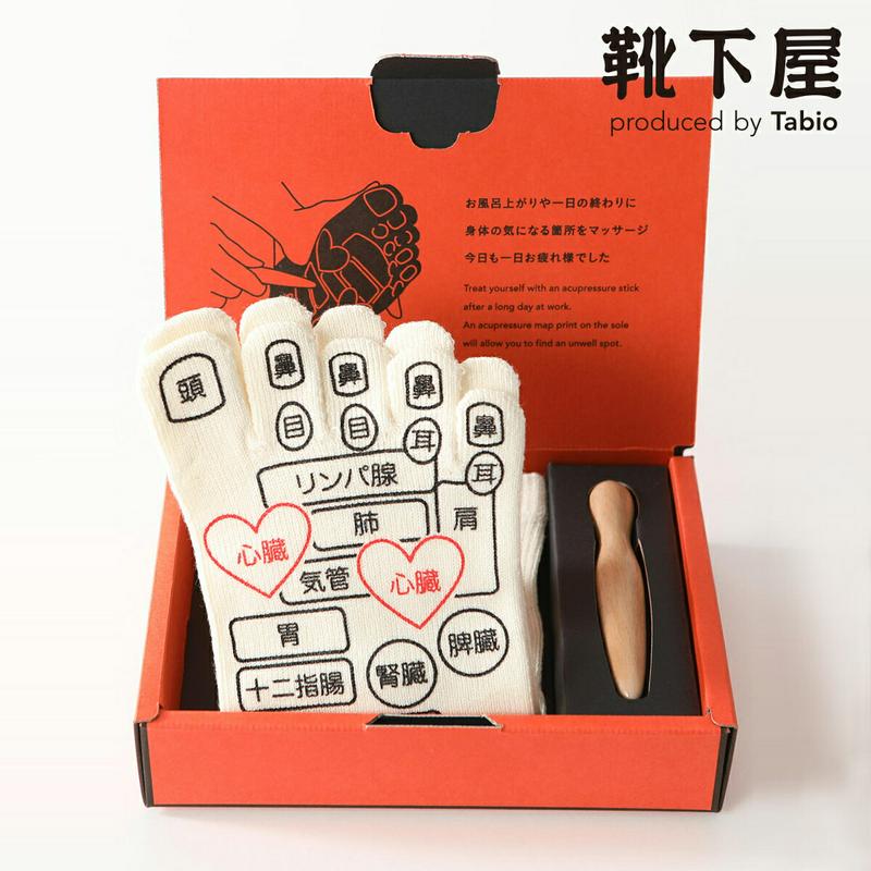 【全品送料無料～6/26 09:59迄】【あす楽】【公式 Tabio MEN】メンズ ツボ押し 五本指 ショートソックス ギフトセット / 靴下屋 靴下 タビオメン タビオ プレゼント ギフト Tabio くつ下 五本指ソックス 5本指ソックス 足ツボ 紳士 白 日本製