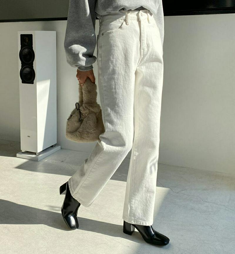 【新作10%OFF】裏起毛コットンパンツ・全2色・t56275 レディース【pt】【韓国 ファッション ボトムス ズボン パンツ ロングパンツ コットンパンツ 裏起毛 シンプル 単色 無地 カジュアル ストレート ベーシック 綿 大人 秋 冬】