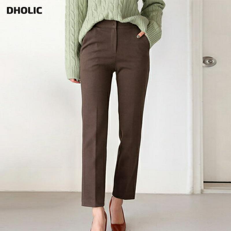 【新作10%OFF】シークレットゴムスリムパンツ・全4色・t65145 レディース 【pt】【韓国 ファッション ボトムス パンツ ロング 9分丈 九分丈 ストレート スリム 細身 無地 仕事 オフィス オフィスカジュアル 通勤 職場 フォーマル カジュアル 秋 冬】【ハイホリHIHOLLI】