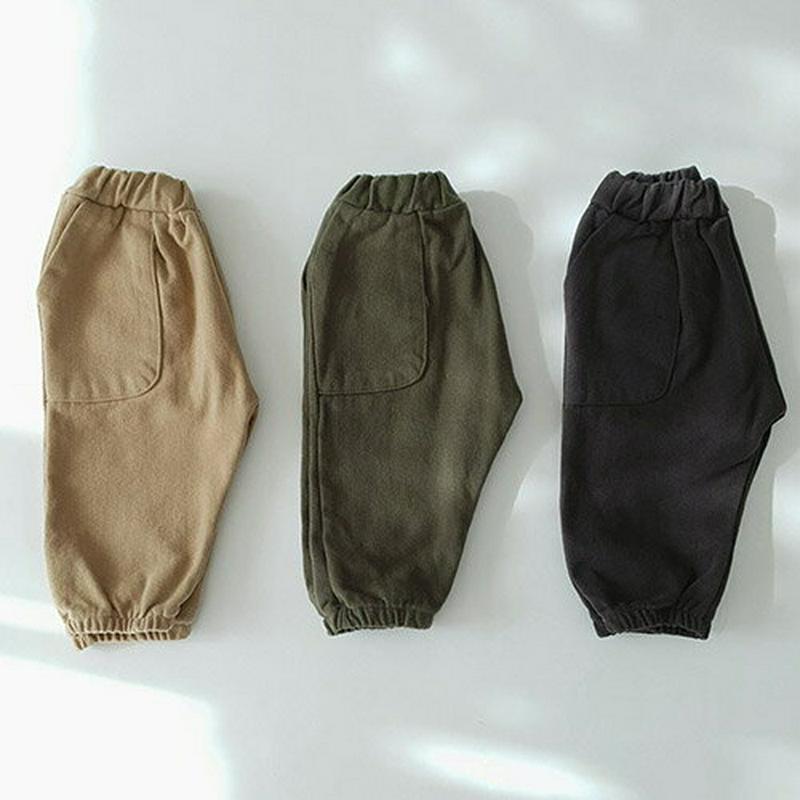 【キッズ30%OFF】裏起毛ポケットジョガーパンツ・u09110 キッズ【3~8才】【pt】【パンツ ズボン ロングパンツ 長ズボン ジョガーパンツ 裏起毛 単色 無地 シンプル カジュアル ラフ ウエストゴム 女の子 男の子 冬 韓国 韓国子供服 子供 こども 子供服 こども服】【KIDS】