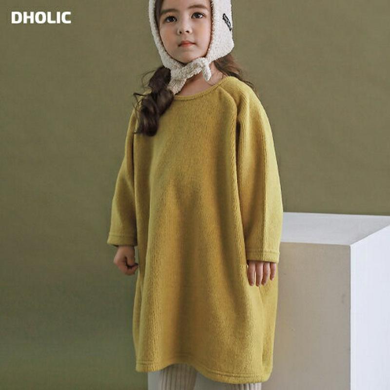 【キッズ30%OFF】ルーズリブワンピース・p009231 キッズ【3~8才】【ops】【ワンピース ロング ロングワンピース 長袖 リブ ゆったり ルーズ 単色 無地 シンプル カジュアル ラフ 女の子 秋 冬 韓国 韓国子供服 子供 こども 子供服 こども服】【KIDS】