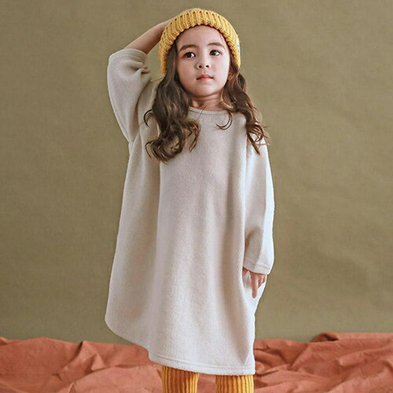 【キッズ30%OFF】ルーズリブワンピース・p009231 キッズ【3~8才】【ops】【ワンピース ロング ロングワンピース 長袖 リブ ゆったり ルーズ 単色 無地 シンプル カジュアル ラフ 女の子 秋 冬 韓国 韓国子供服 子供 こども 子供服 こども服】【KIDS】