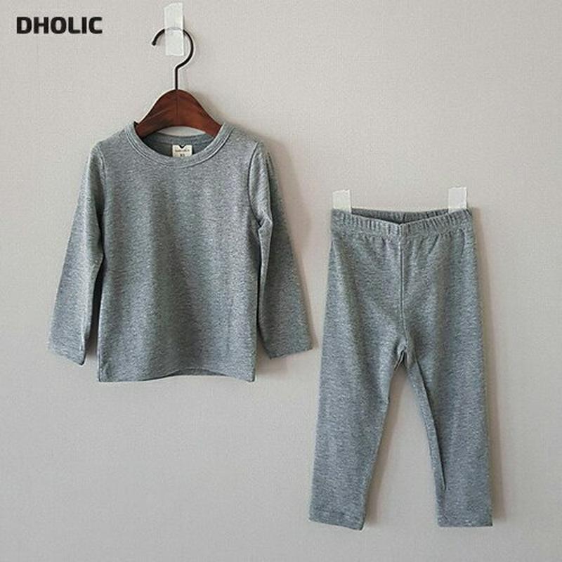 【キッズ20%OFF】ベーシックルームウェア上下SET・u09095 キッズ【3~8才】【uw】【ルームウェア 部屋着 パジャマ 上下 セット set トップス 長袖 パンツ ズボン 単色 無地 シンプル ベーシック 女の子 男の子 冬 韓国 韓国子供服 子供 こども 子供服 こども服】【KIDS】