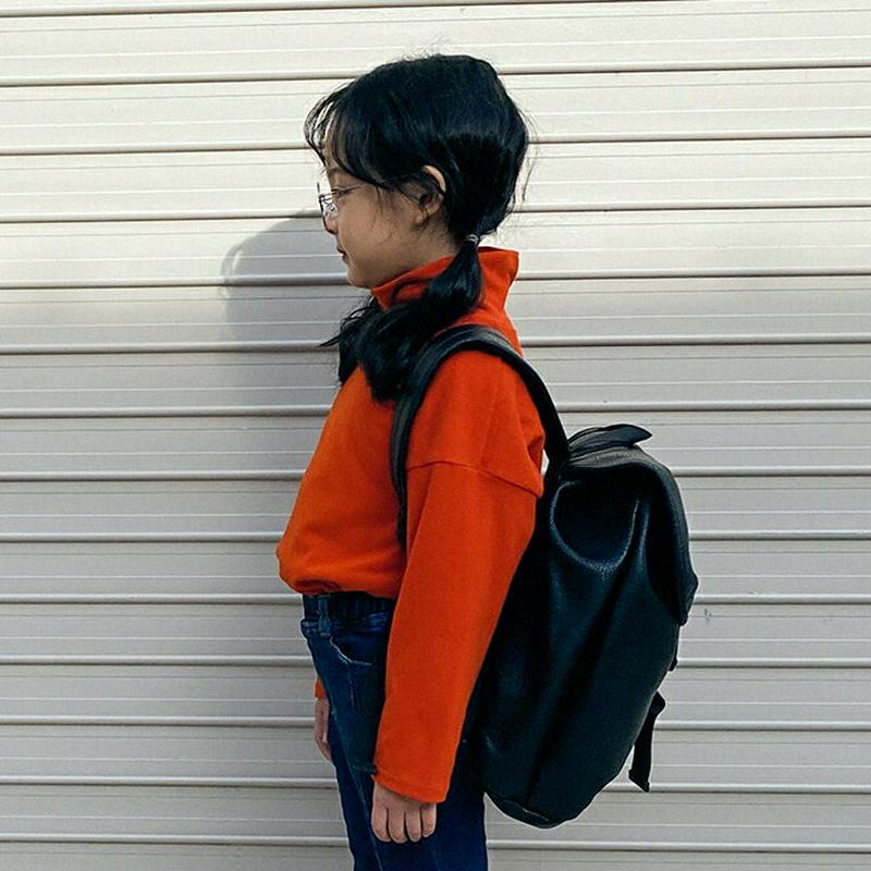 【キッズ20%OFF】ルーズハイネックTシャツ(kids)・u09197 キッズ【3~8才】【tops】【トップス Tシャツ 長袖 ハイネック 単色 無地 シンプル カジュアル ラフ 女の子 男の子 秋 冬 韓国 韓国子供服 子供 こども 子供服 こども服】【KIDS】