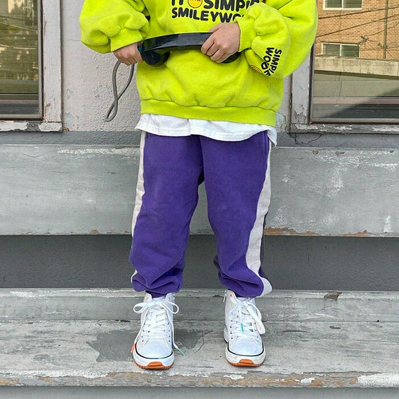 【キッズ20%OFF】裏起毛サイドラインジョガーパンツ(kids)・u09207 キッズ【3~8才】【pt】【パンツ ロングパンツ ズボン 長ズボン ジョガーパンツ サイドライン 裏起毛 カジュアル 女の子 男の子 冬 韓国 韓国子供服 子供 こども 子供服 こども服】【KIDS】