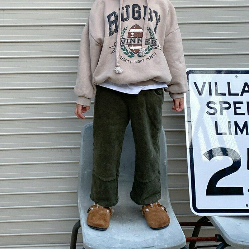 【キッズ20%OFF】起毛ヘムラインパンツ(kids)・u09260 キッズ【3~8才】【pt】【パンツ ズボン ロングパンツ 長ズボン ラインパンツ 起毛 単色 無地 シンプル カジュアル 女の子 男の子 冬 韓国 韓国子供服 子供 こども 子供服 こども服】【KIDS】